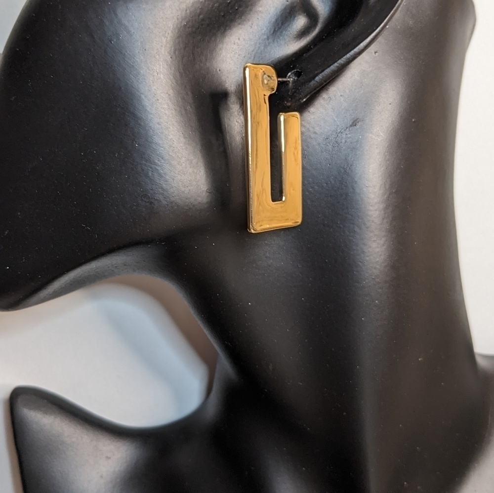 Open Edit Contemporary‎ Gold Tone Hoops